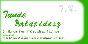 tunde malatidesz business card